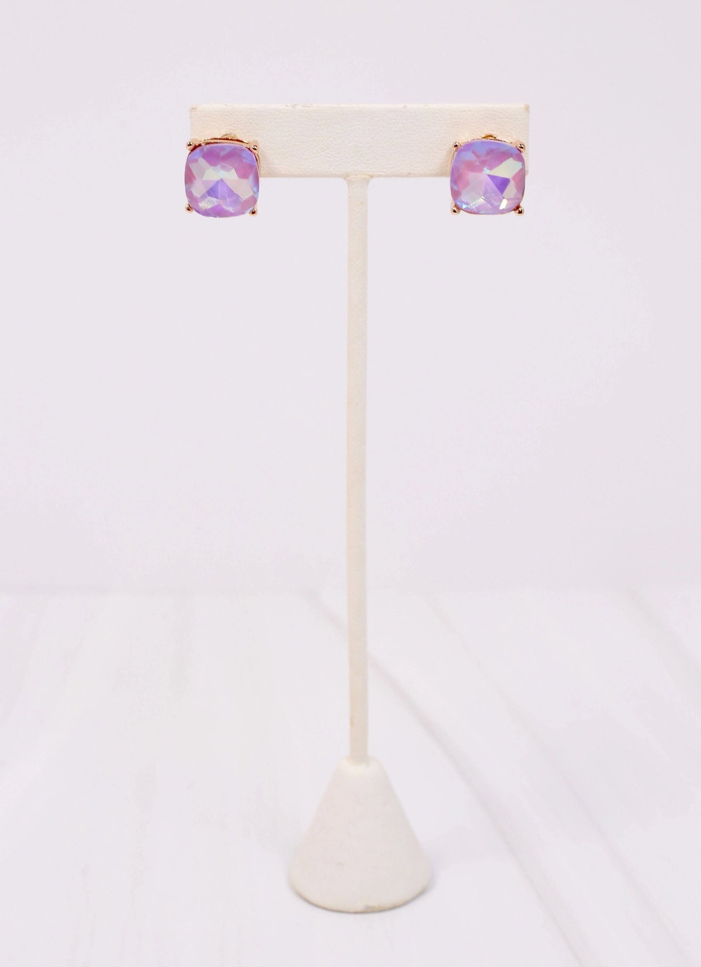 Julien Stone Stud Earring - Lavender