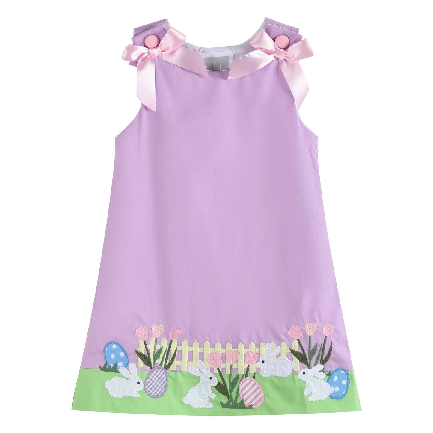 Purple Easter Bunny Garden Dress: 5Y