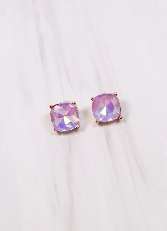 Julien Stone Stud Earring - Lavender