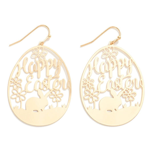 Brass Egg Shaped 'Happy Easter'