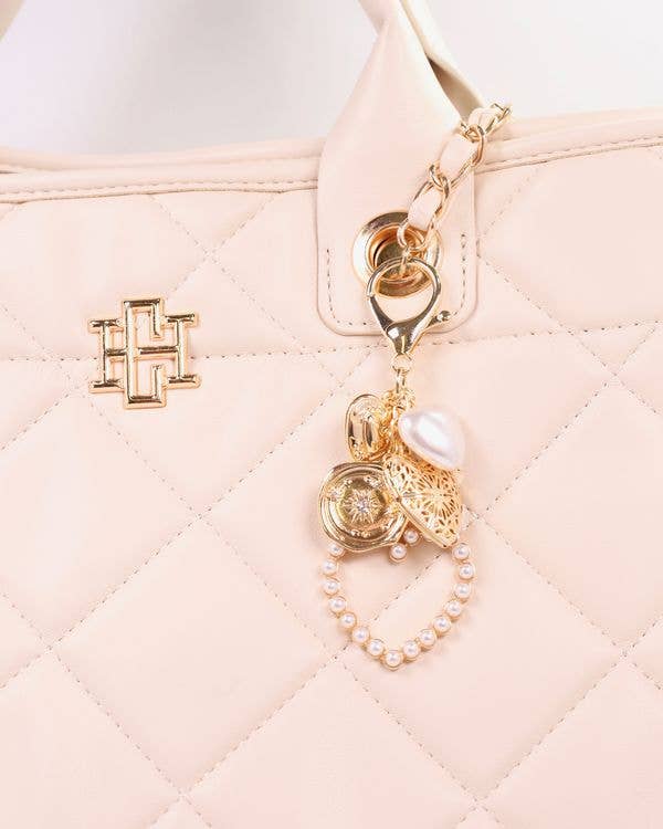 Lori Heart Bag Charm Gold