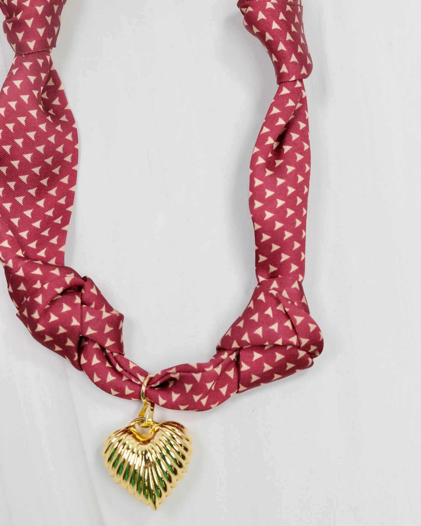Serafina Scarf Charm Necklace Garnet