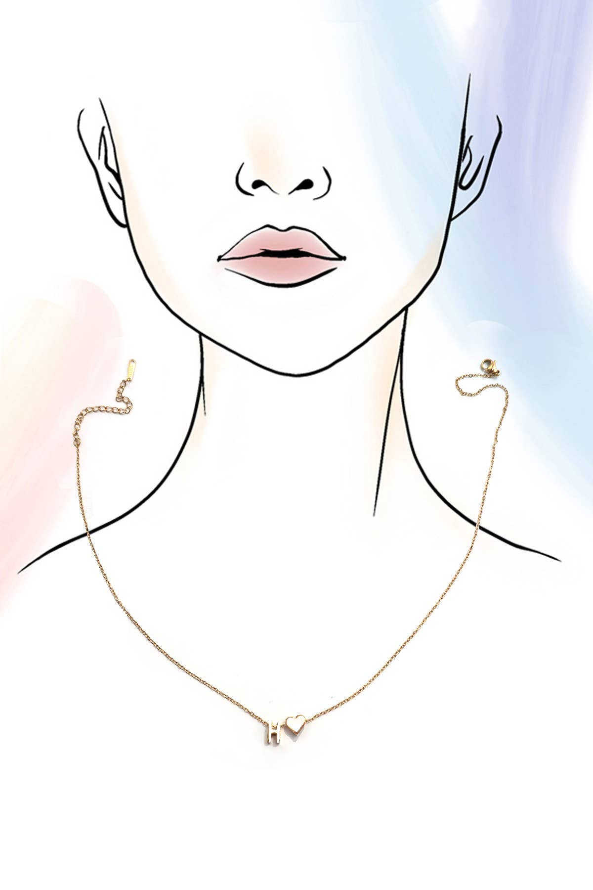 18K STAINLESS STEEL TARNISH FREE INITIAL NECKLACE | E