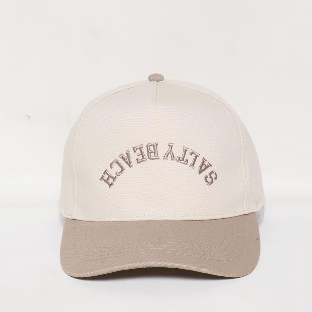 upside Down 'Salty Beach' Embroidered Two Tone Baseball Cap