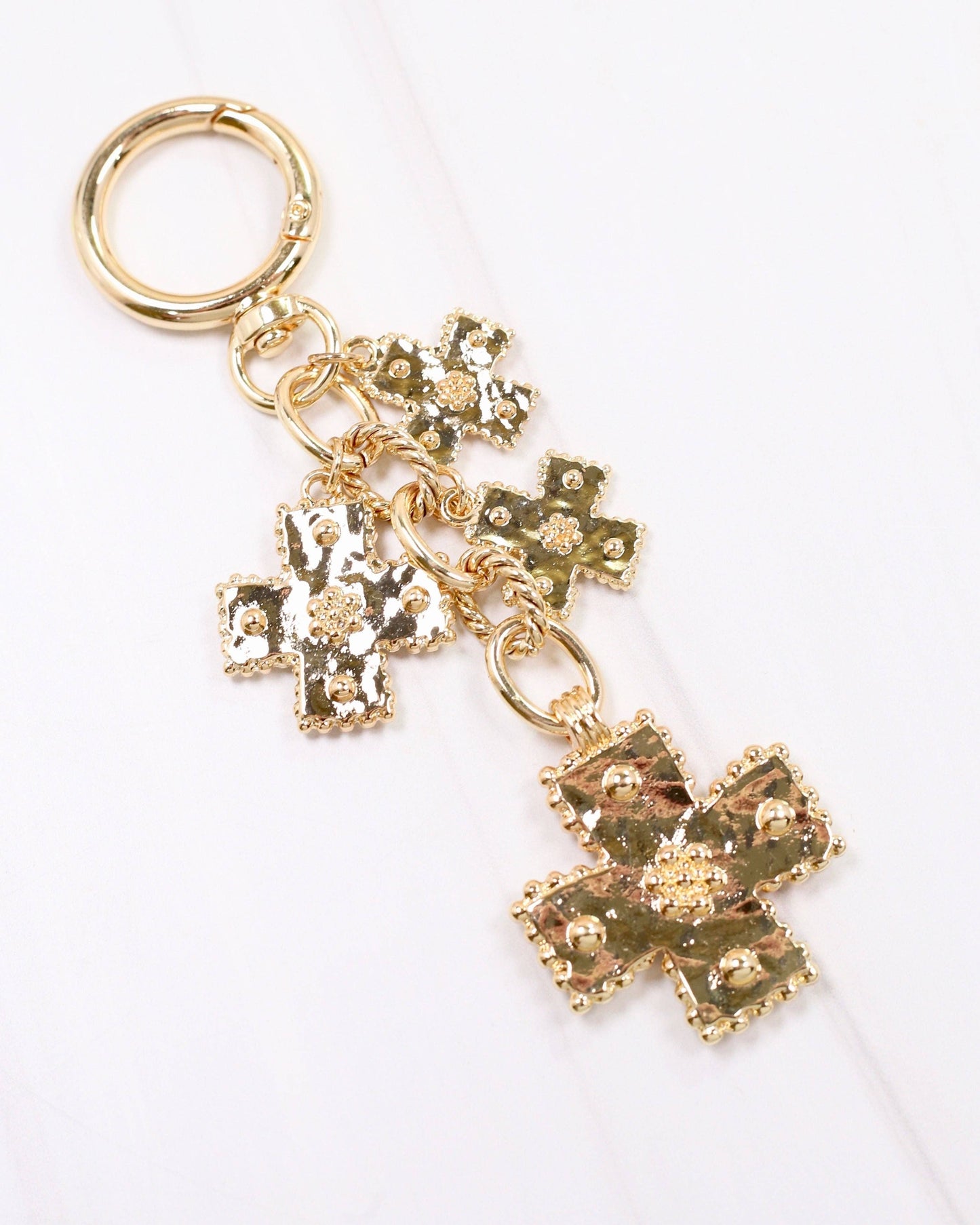 Kennon Cross Bag Charms Gold