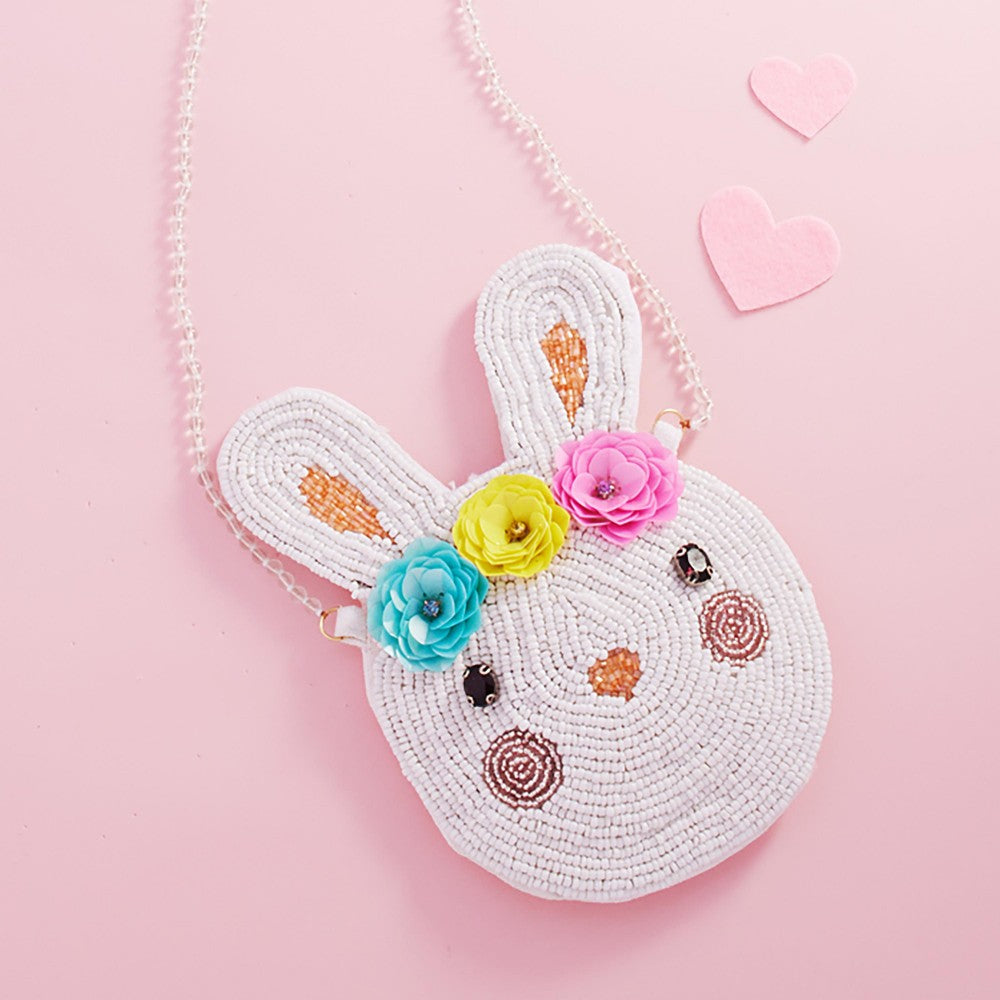 Children's Seed Beaded Easter Bunny Cross Body