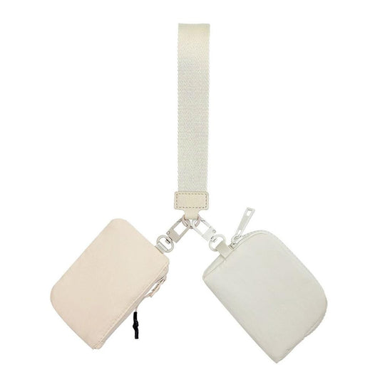 Two Pouch Wristlet - Cream/Ivory