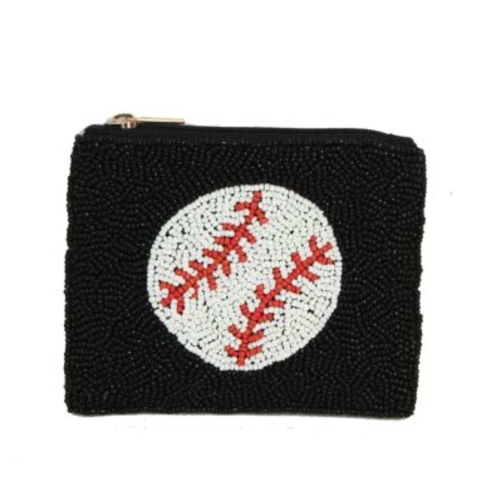 Baseball Seed Beaded Canvas Bag