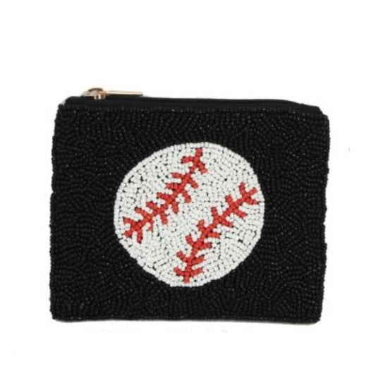 Baseball Seed Beaded Canvas Bag