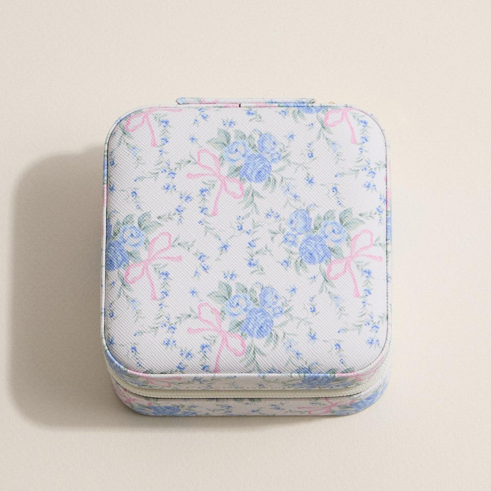 Flowers & Bows Travel Jewelry Box