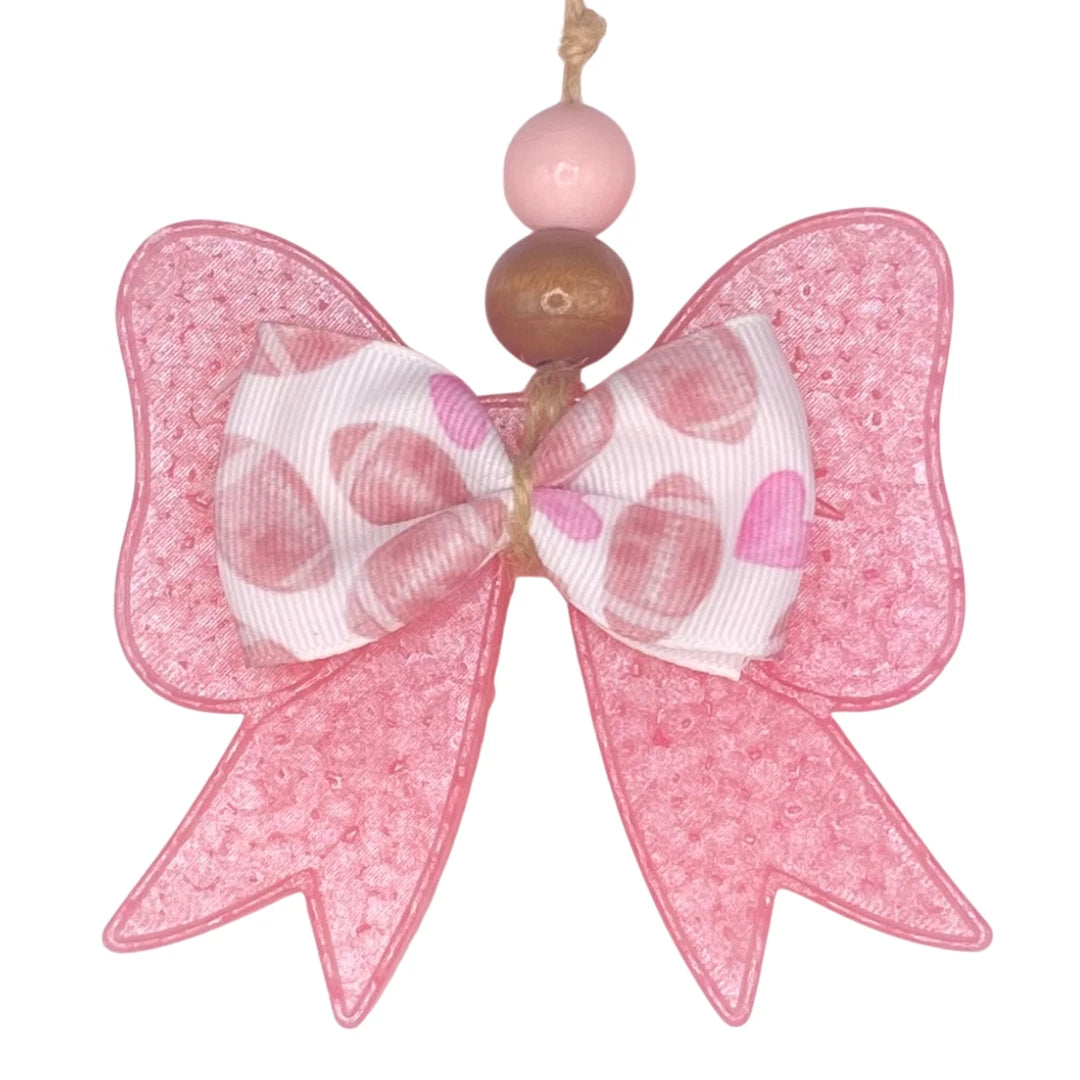 Funky Freshies Pink Football Bow Freshie Sweet Elegance Scent