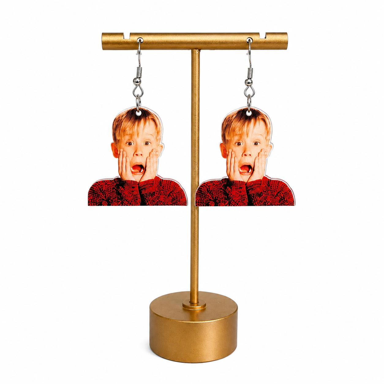 Kevin McCallister Home Alone Inspired Christmas Dangle Earrings