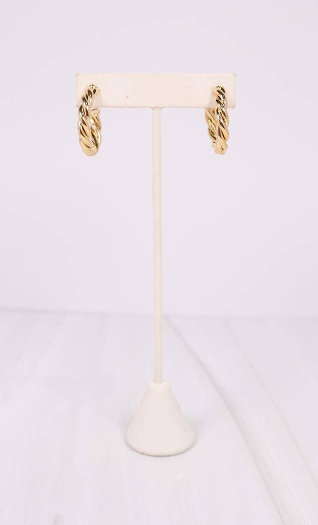 Caroline Hill Joshamee Twisted Gold Hoop Earrings