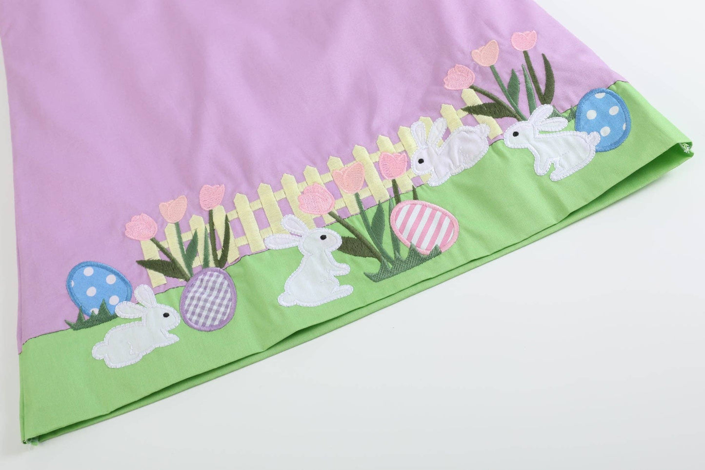 Purple Easter Bunny Garden Dress: 5Y