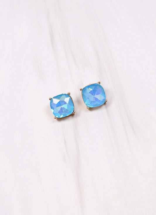 Julien Stone Stud Earring - Blue Opal