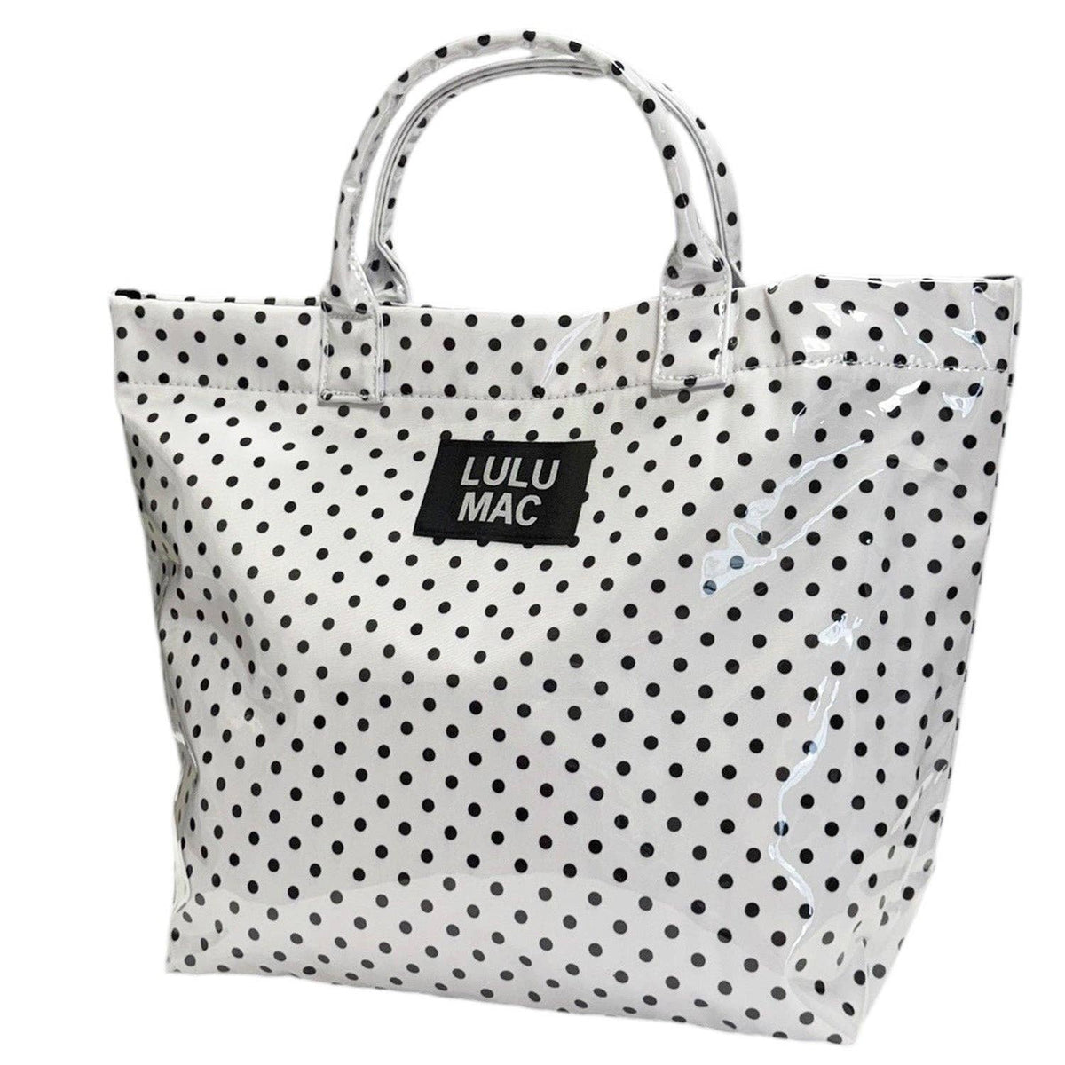Lulu Mac White Black Polka Dot Tote Bag