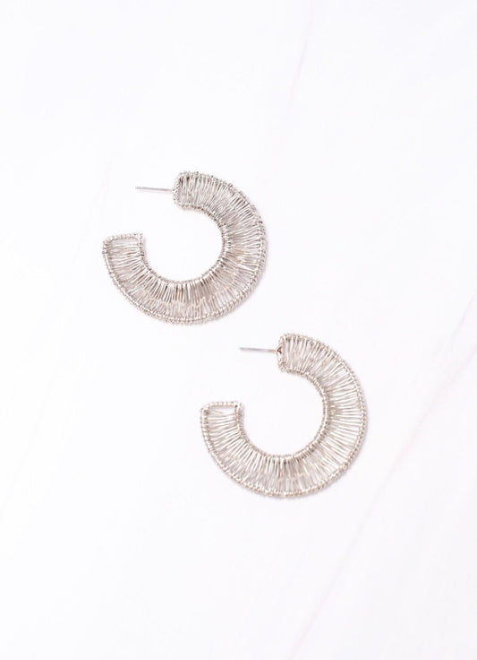 Grier Wire Wrapped Hoop Earrings