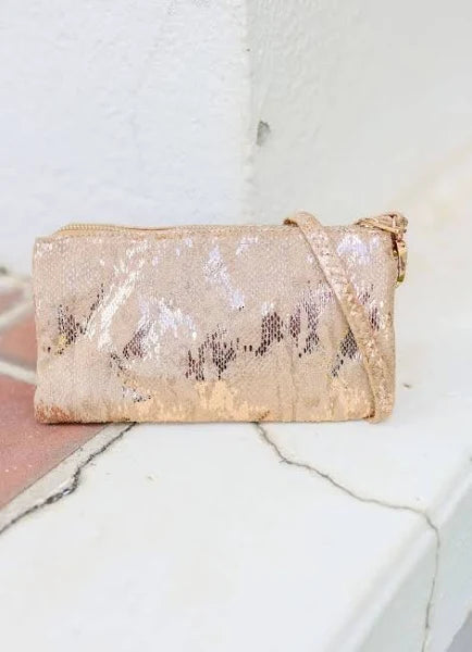 Liz Custom Collection Crossbody Bag Tan Fleck