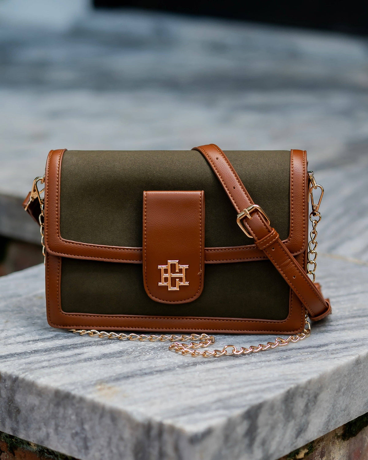 Caroline Hill Collins Olive Crossbody Bag