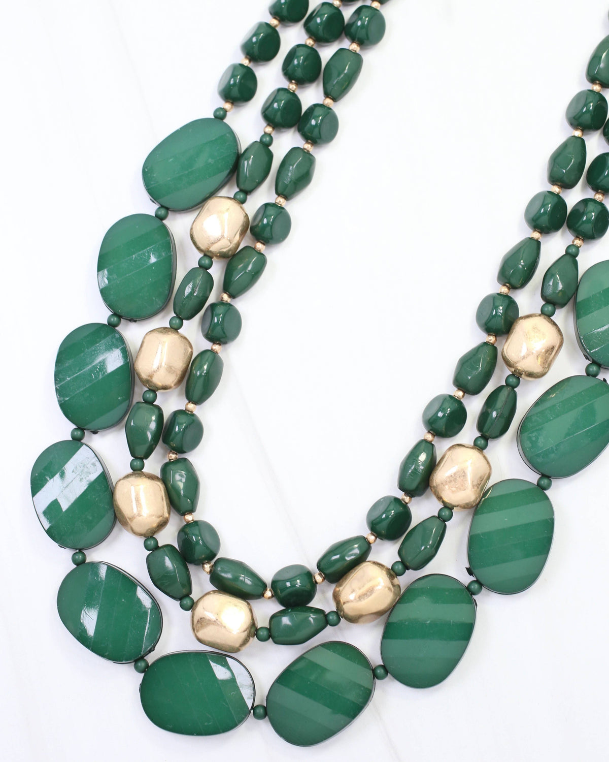 Caroline Hill Adair Court Green Layered Beaded Necklace