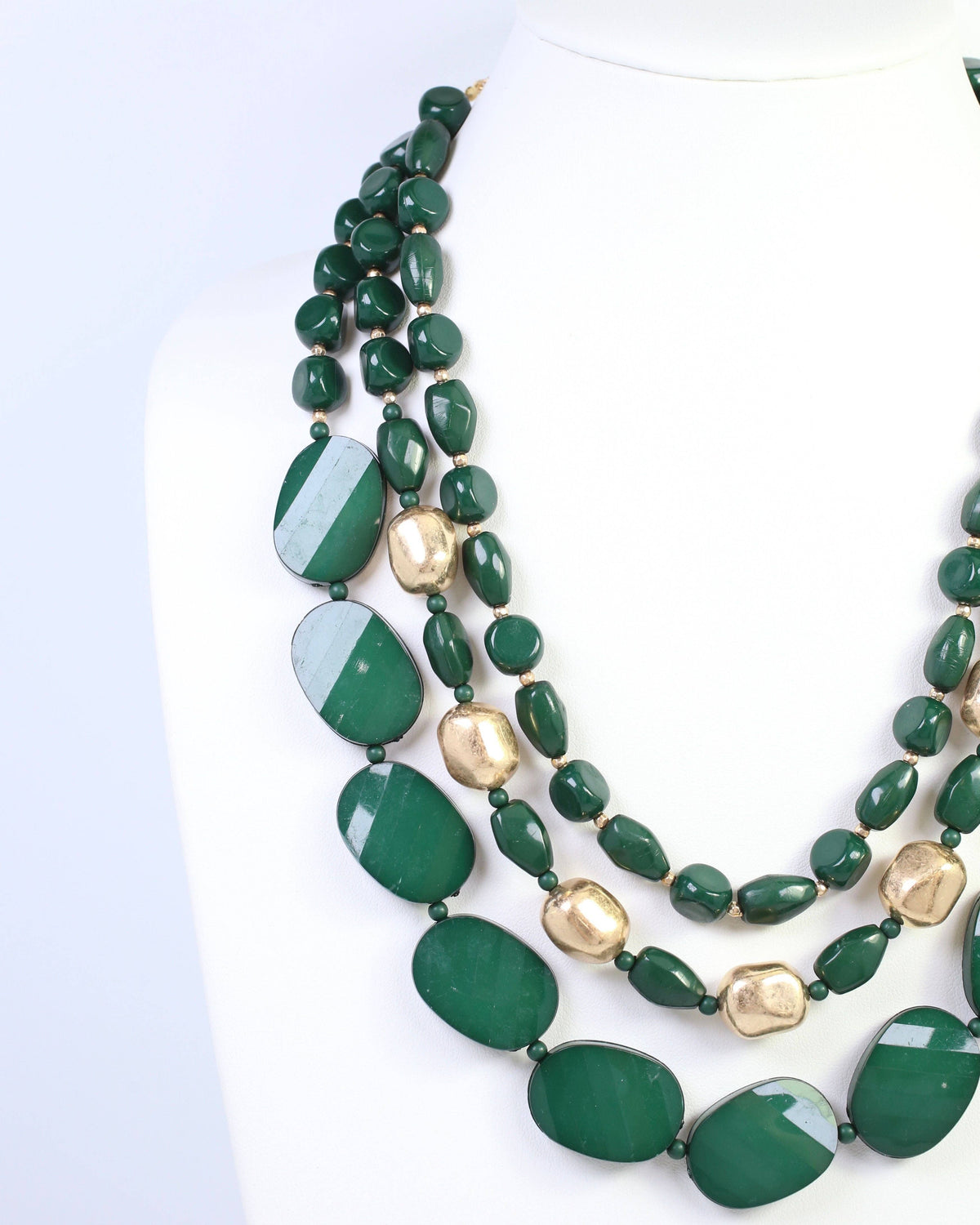 Caroline Hill Adair Court Green Layered Beaded Necklace