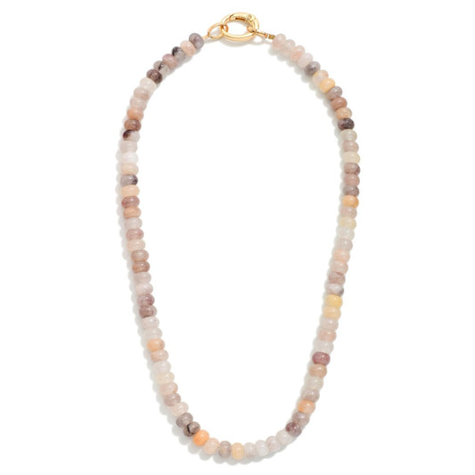 Candy Stone Beaded Necklace - Brown Multi