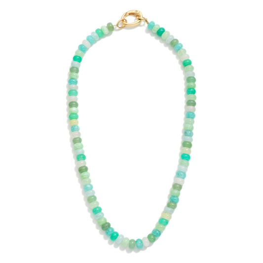 Candy Stone Beaded Necklace - Mint Multi