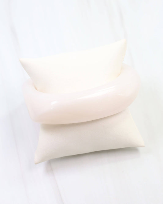 Chelsea Geometric Bangle Bracelet Ivory