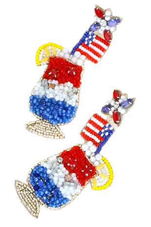 Patriotic Cocktail Earring Viola