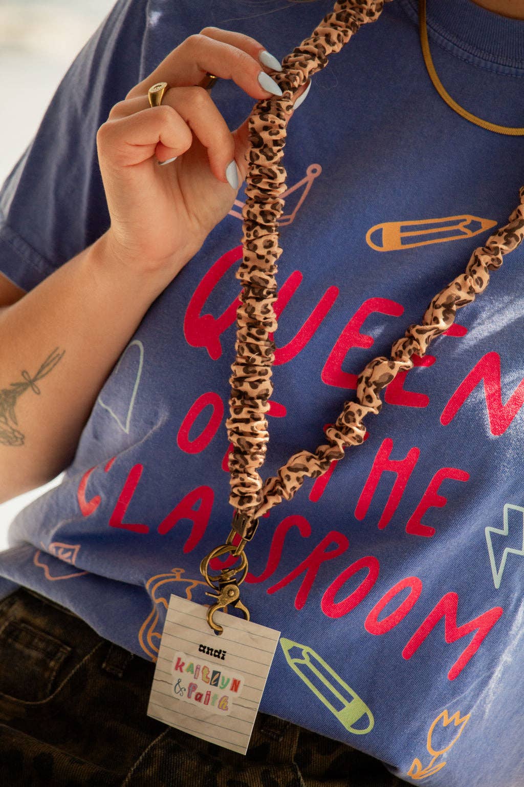 Andi Bold & Fearless Cheetah Print Leopard Lanyard