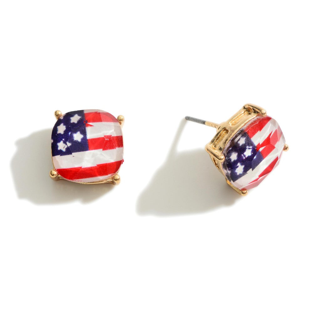 American Flag Stud Earrings