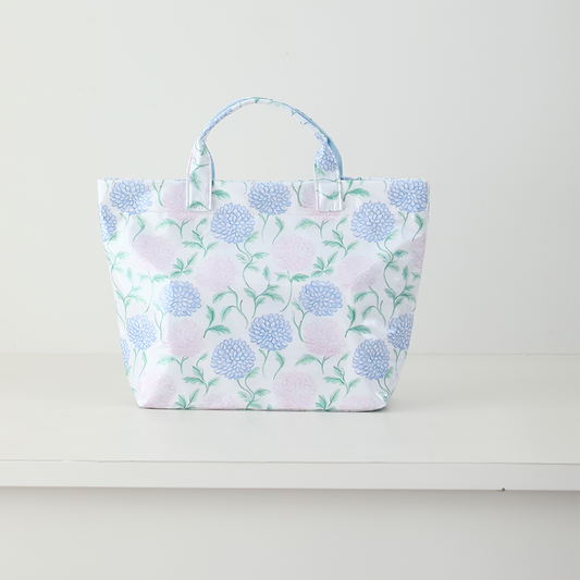 Waterproof Tote Bag PVC Beach Bag Hydrangea Horizon