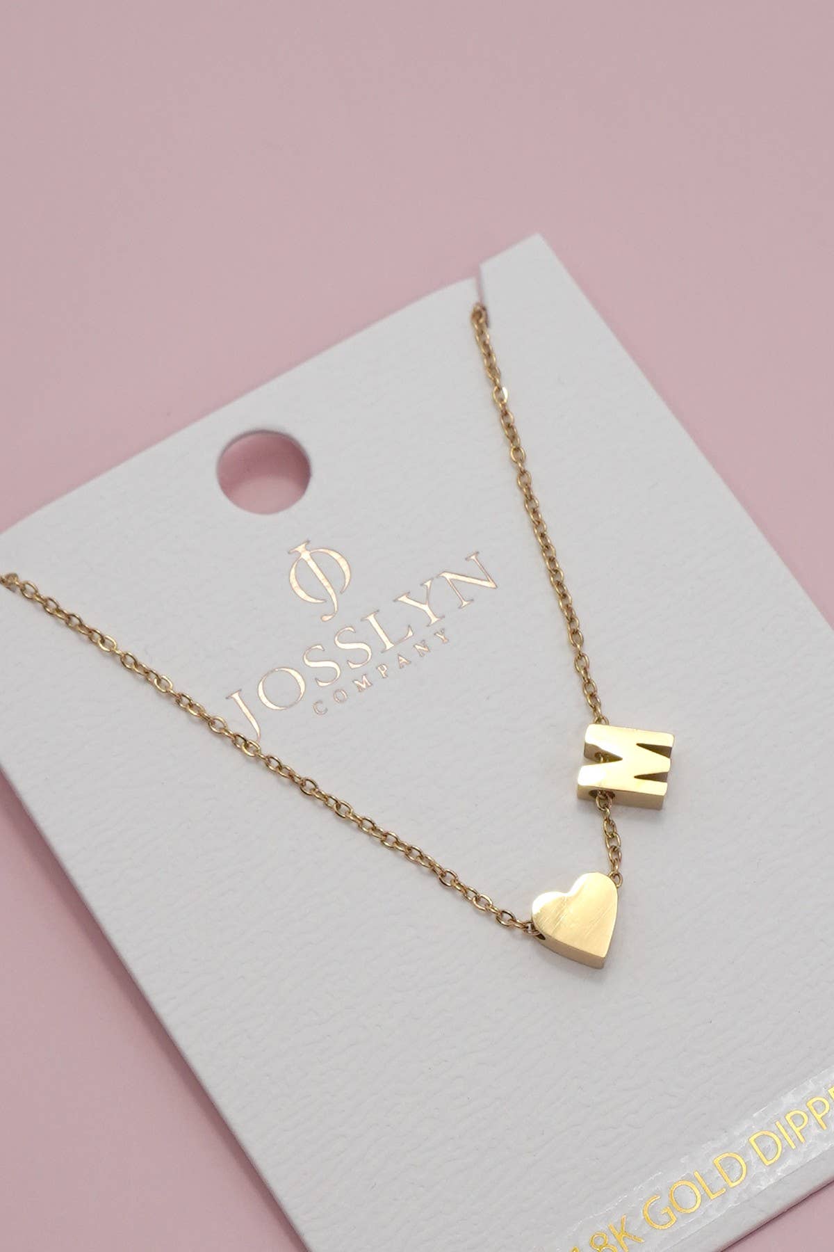 18K STAINLESS STEEL TARNISH FREE INITIAL NECKLACE | B