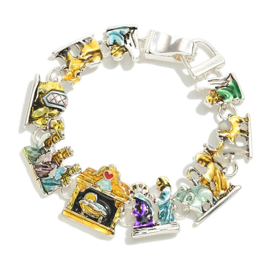 Nativity Scene Charm Bracelet