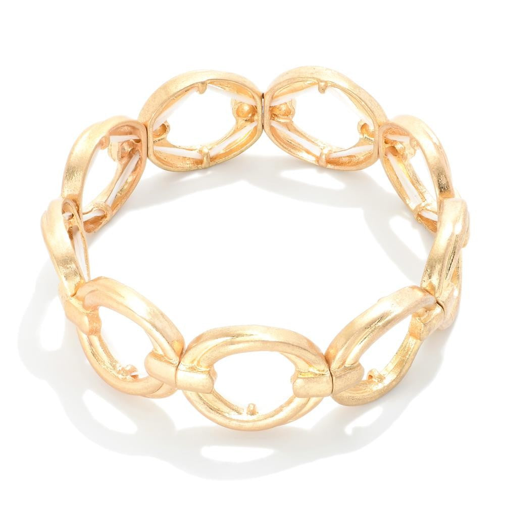 Metal Tone Hollow Circle Bracelet