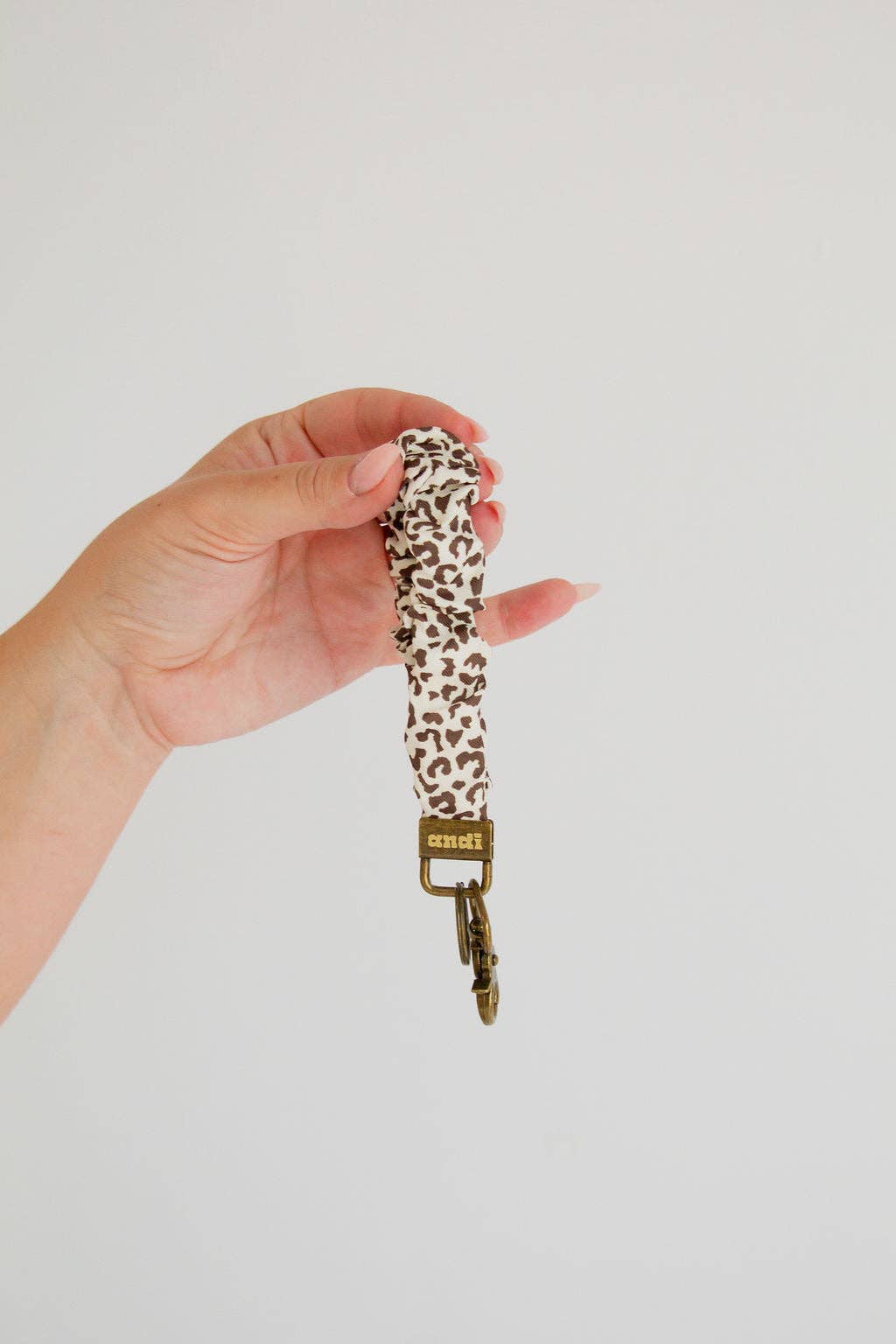 Andi Wild Side Snow Leopard Scrunchie Keychain