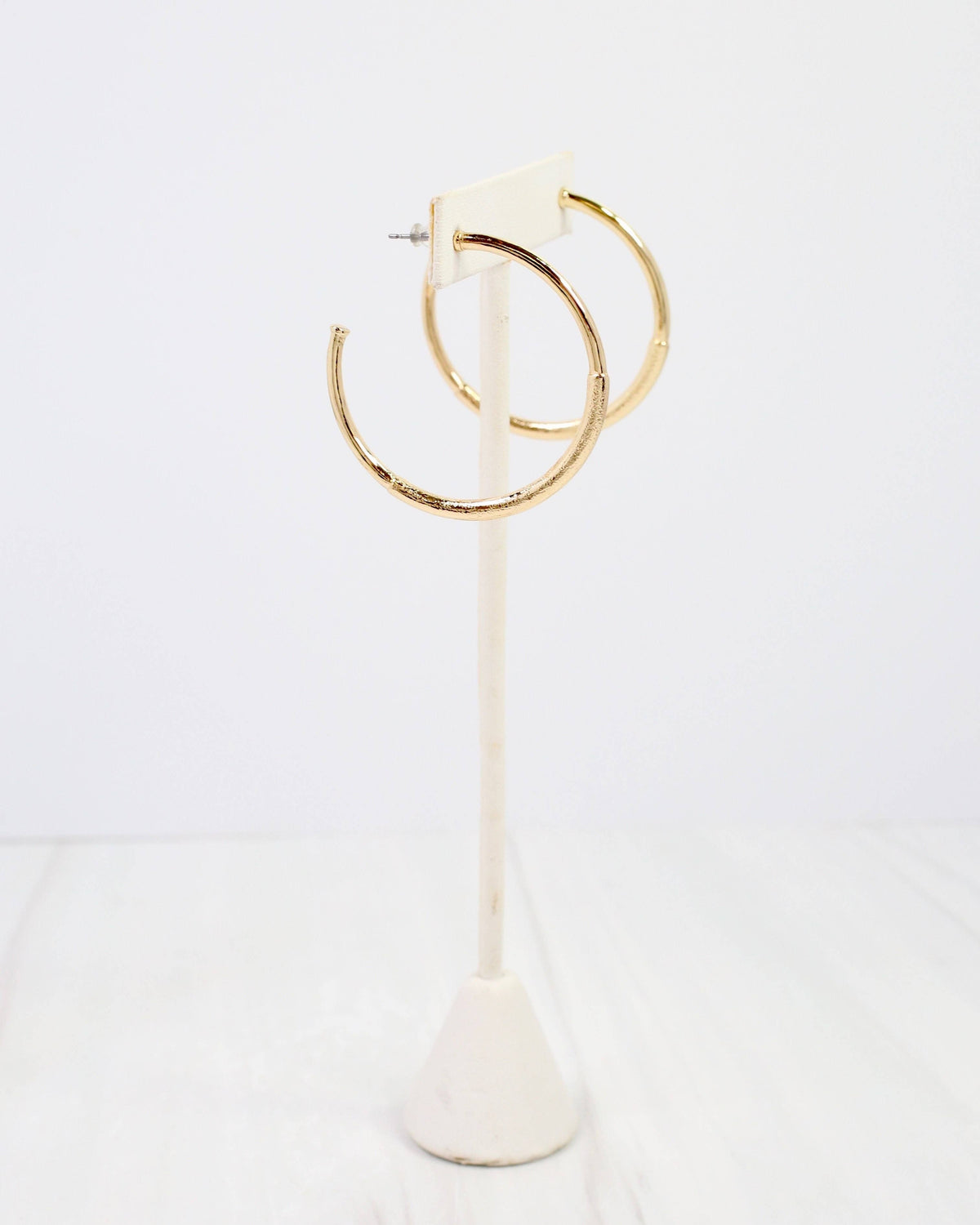 Caroline Hill Tulsa Gold Textured Hoop Earrings