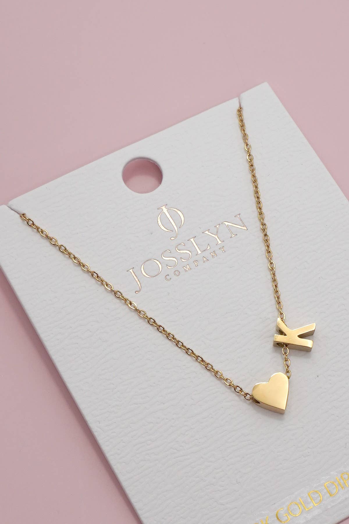 18K STAINLESS STEEL TARNISH FREE INITIAL NECKLACE | W