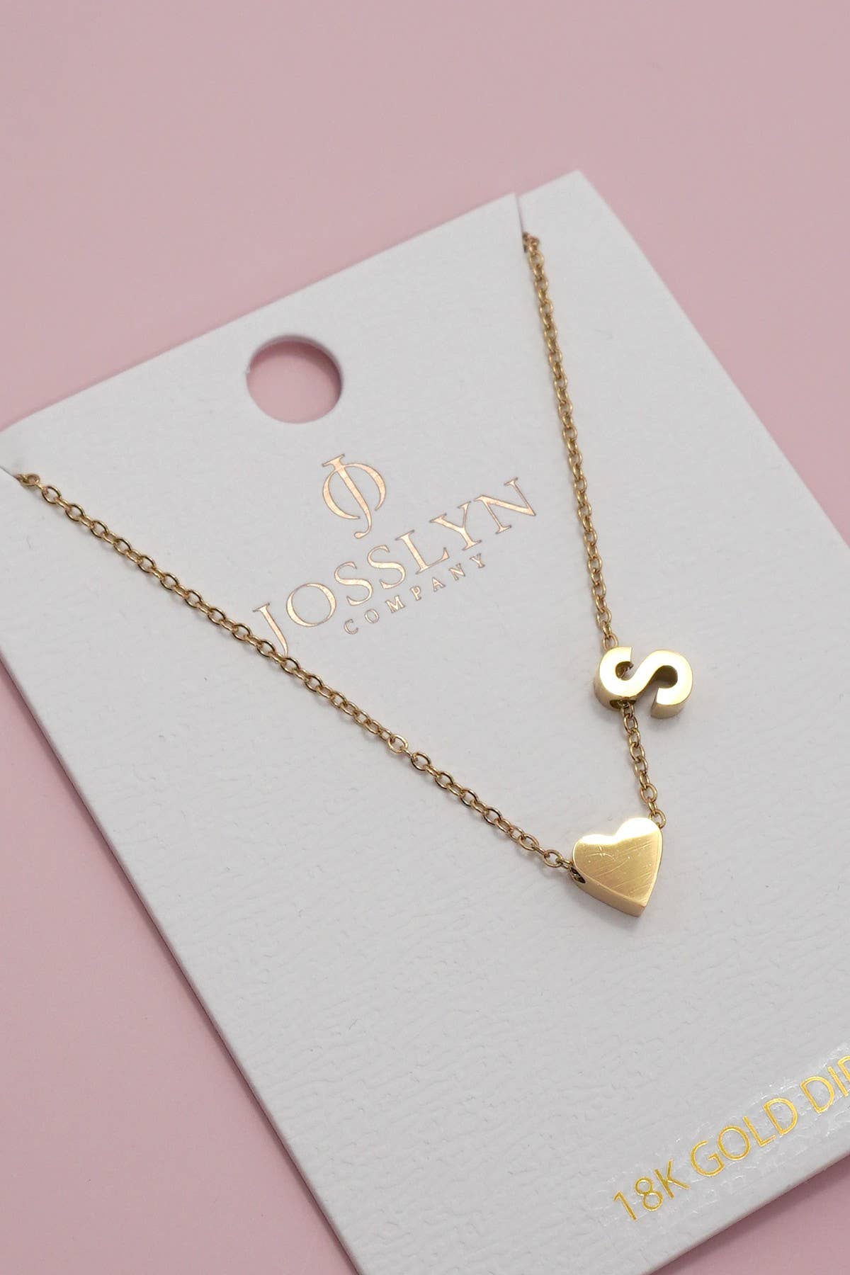 18K STAINLESS STEEL TARNISH FREE INITIAL NECKLACE | R