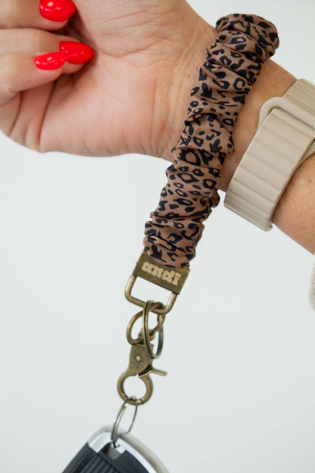 Andi Spotted Leopard Wristlet Keychain