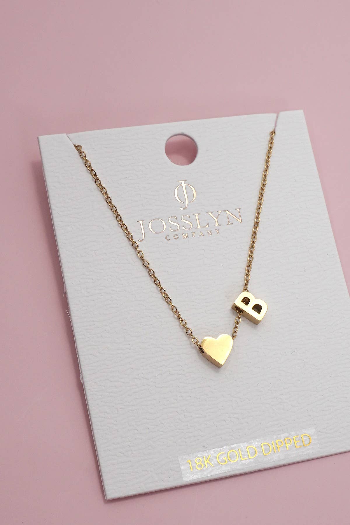 18K STAINLESS STEEL TARNISH FREE INITIAL NECKLACE | W