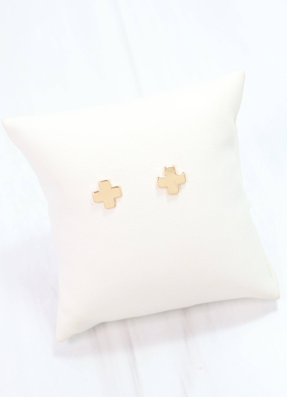 Caroline Hill Rawls Gold Cross Stud Earrings