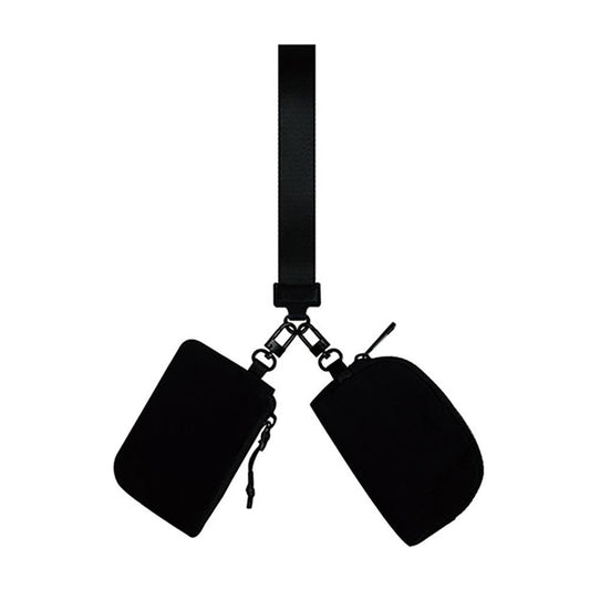 Two Pouch Wristlet - Black