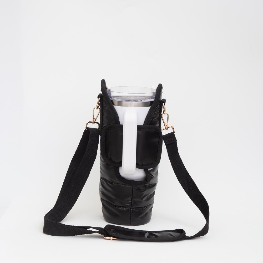 Padded Quilted Cross Body Bag For Tumble - Black