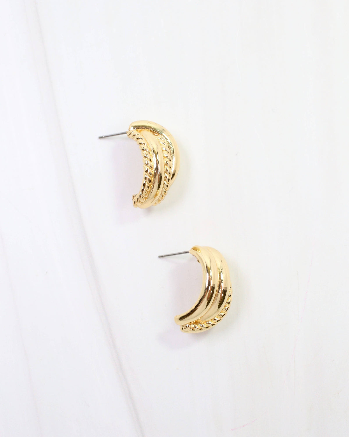 Caroline Hill Gila Braided Gold Hoop Earrings