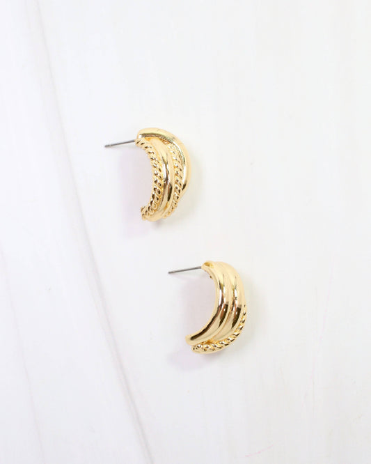 Caroline Hill Gila Braided Gold Hoop Earrings