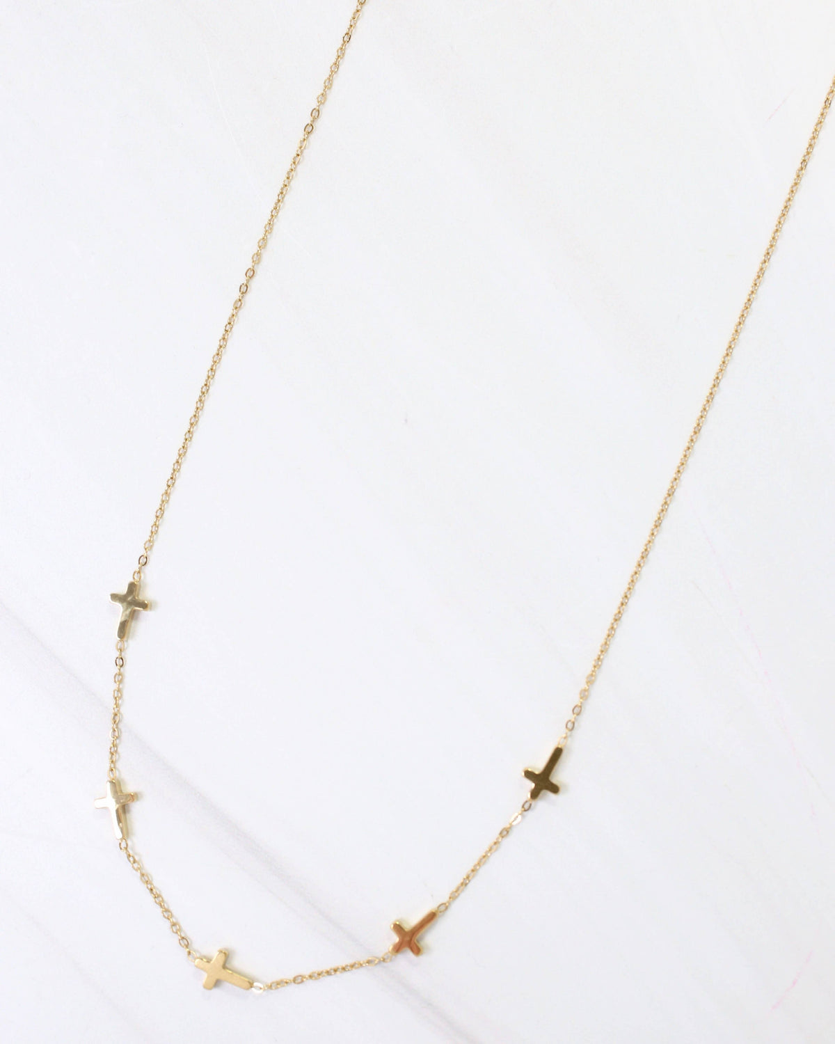 Caroline Hill Gunnison Waterproof Gold Cross Necklace