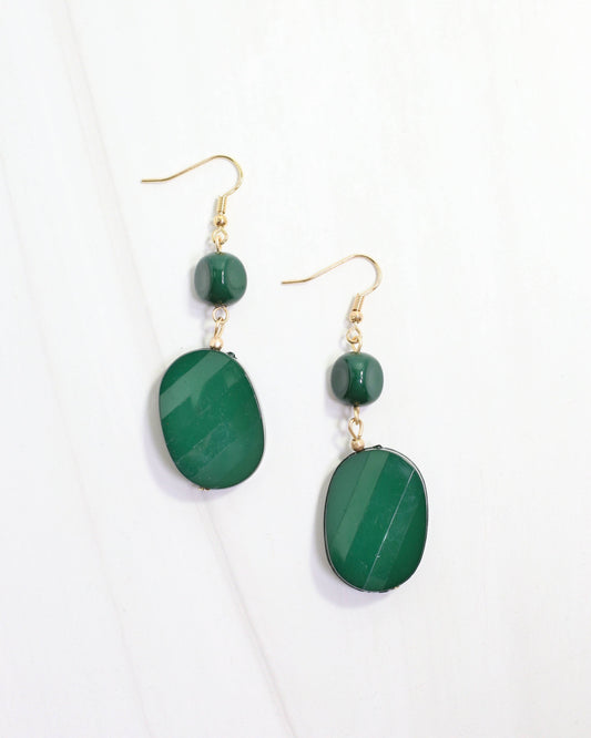 Caroline Hill Adair Court Green Beaded Drop Earrings