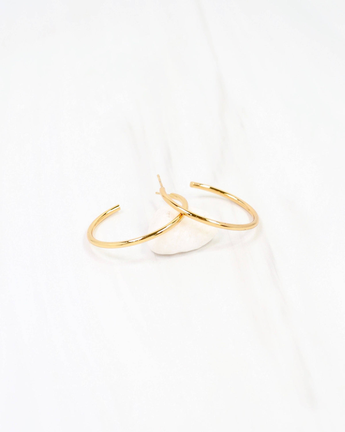 Caroline Hill Edenton Waterproof Gold Hoop Earrings