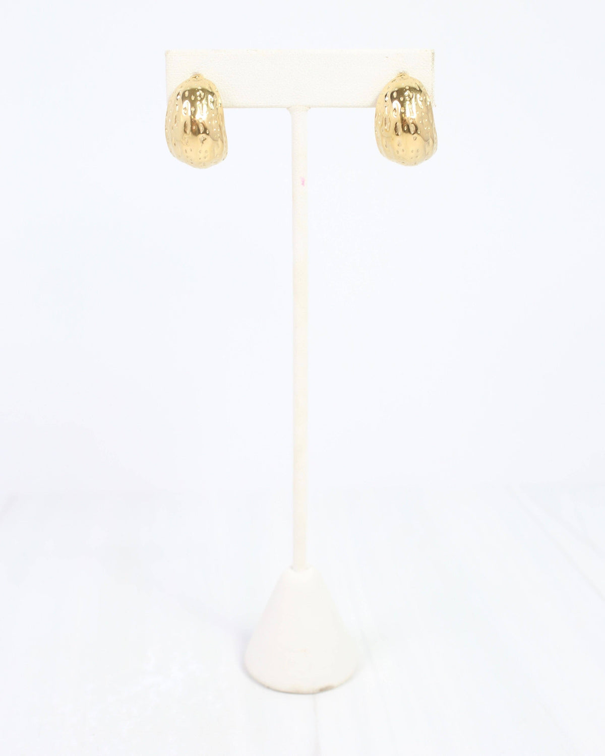 Caroline Hill Alamosa Textured Gold Hoop Earrings